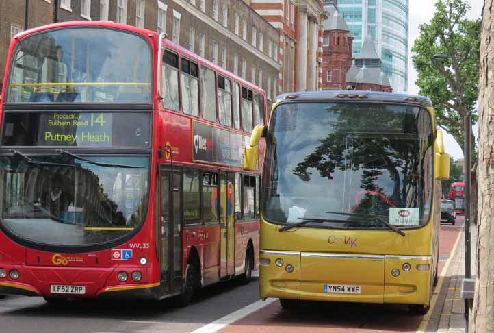 Coach UK Volvo B12B Plaxton YN54WWF & London General Volvo B7TL Wright WVL33